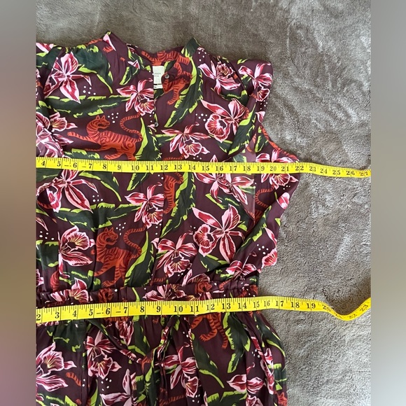 scotch and soda Floral Print Playsuit romper jumpsuit. Tiger tropical print sz L - Picture 15 of 17